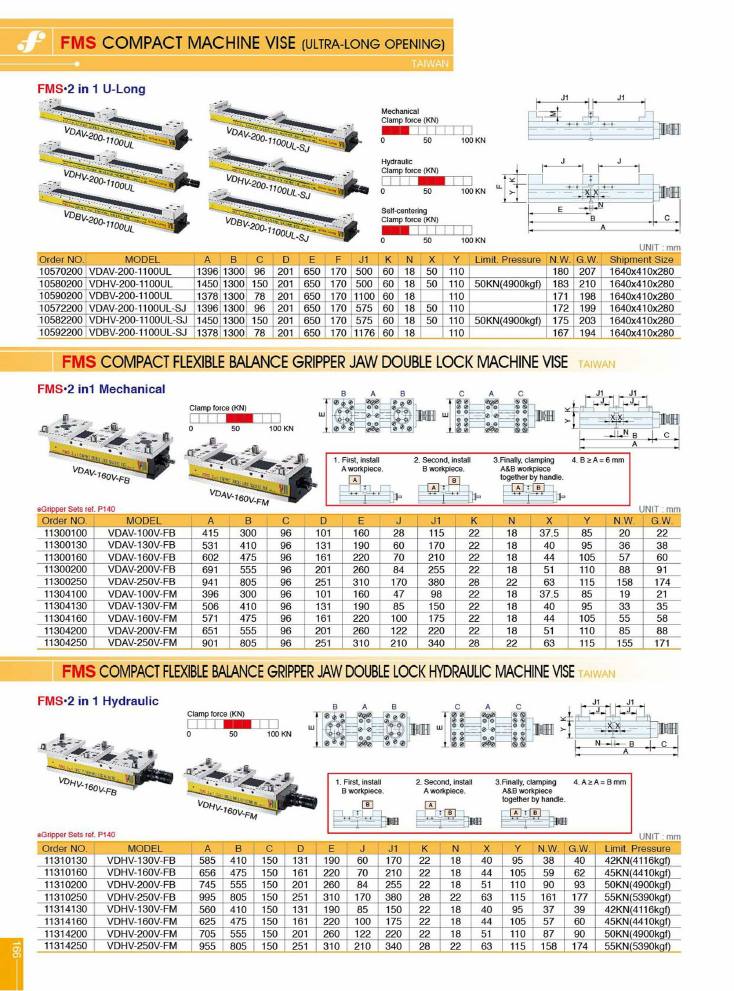Source Frejoth catalogue page 166 — FMS machine vise