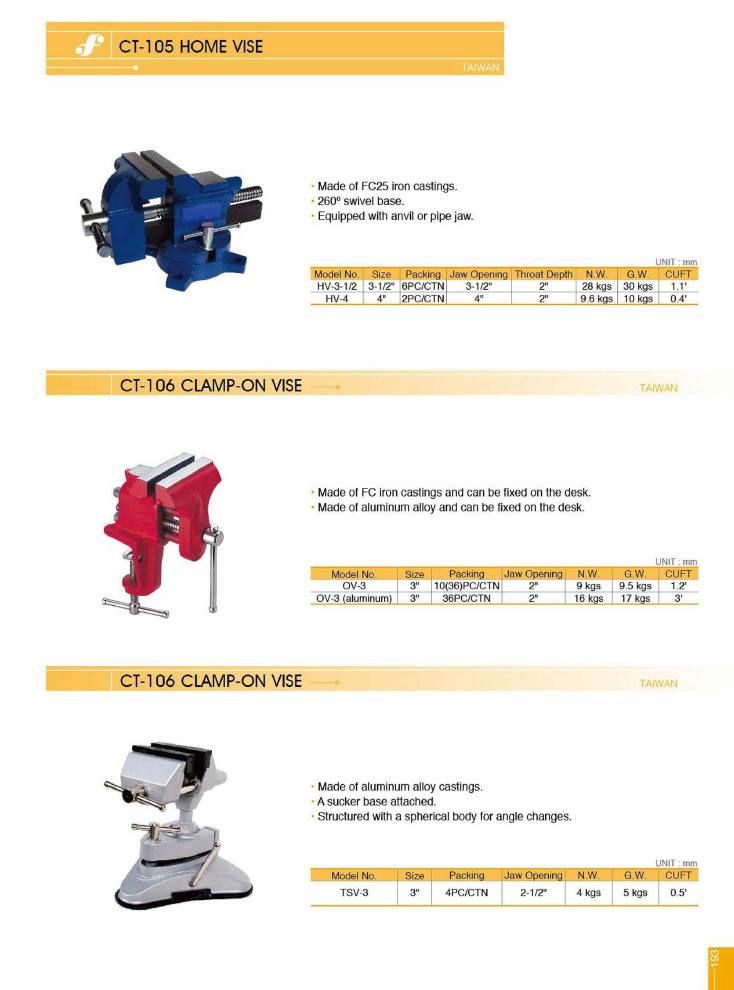Source Frejoth catalogue page 196 — CT-105 HOME VISE