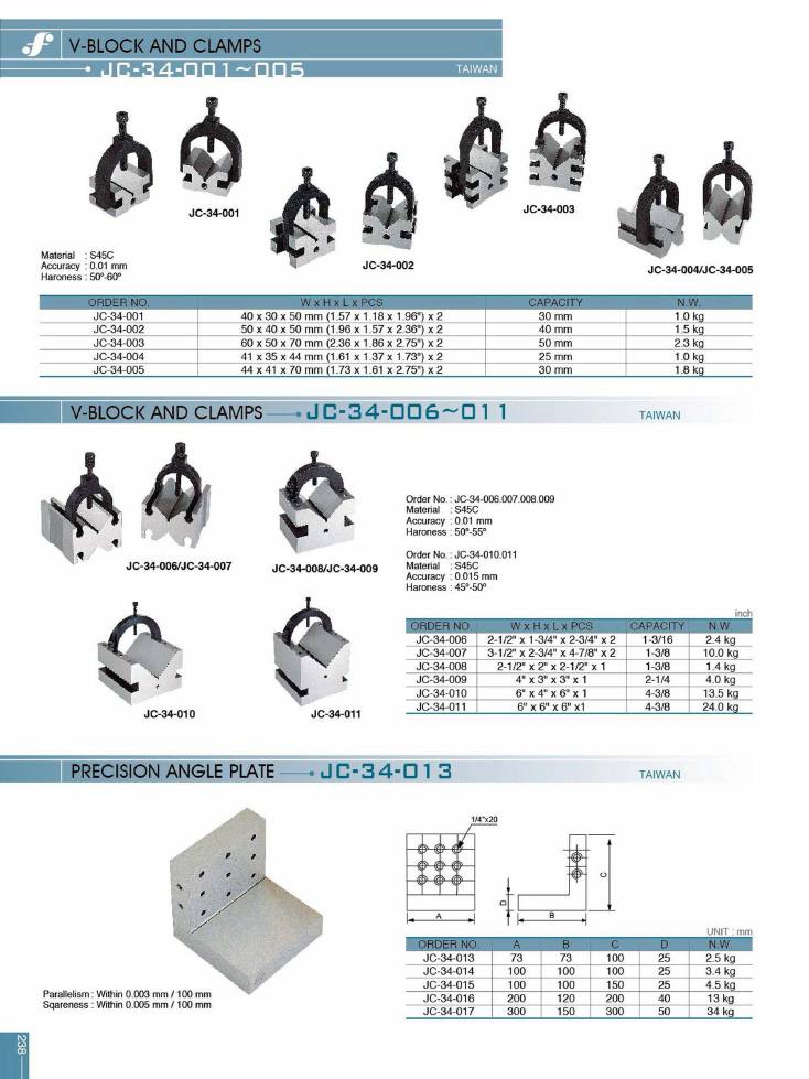 Source Frejoth catalogue page 241 — V-BLOCK AND CLAMPS