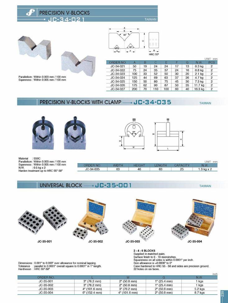 Source Frejoth catalogue page 242 — PRECISION V-BLOCKS