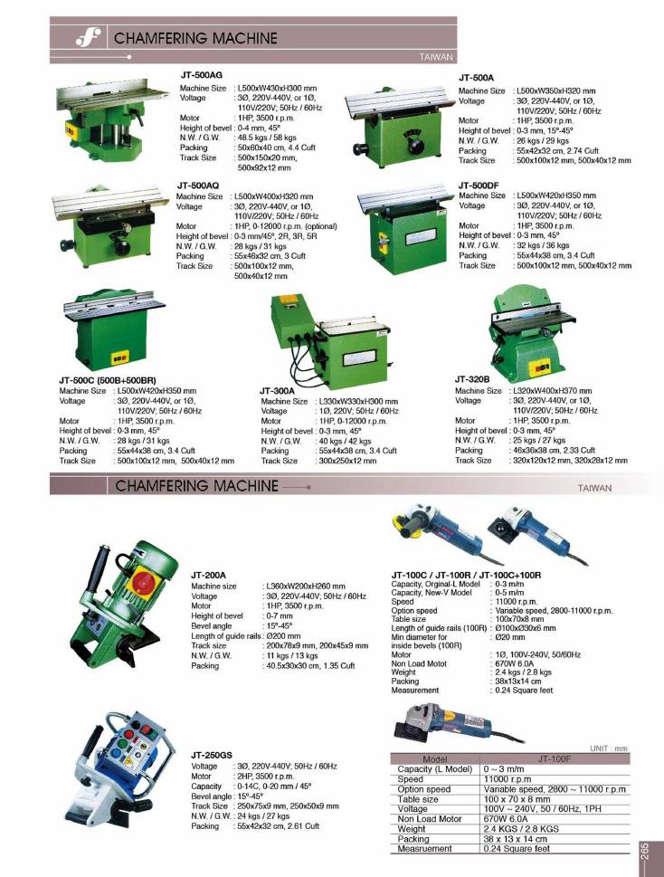 Source Frejoth catalogue page 268 — CHAMFERING MACHINE