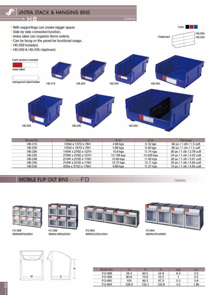 Source Frejoth catalogue page 271 — UNTRA STACK & HANGING BINS