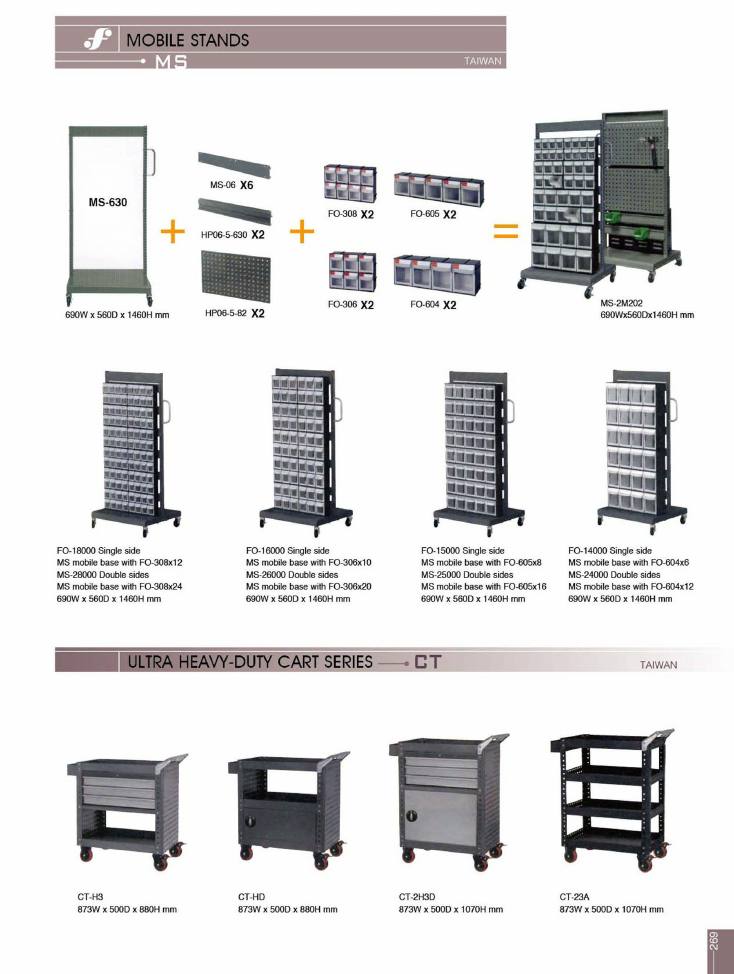 Source Frejoth catalogue page 272 — MOBILE STANDS